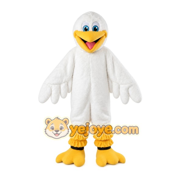 Cartoon White Bird Mascot Costume