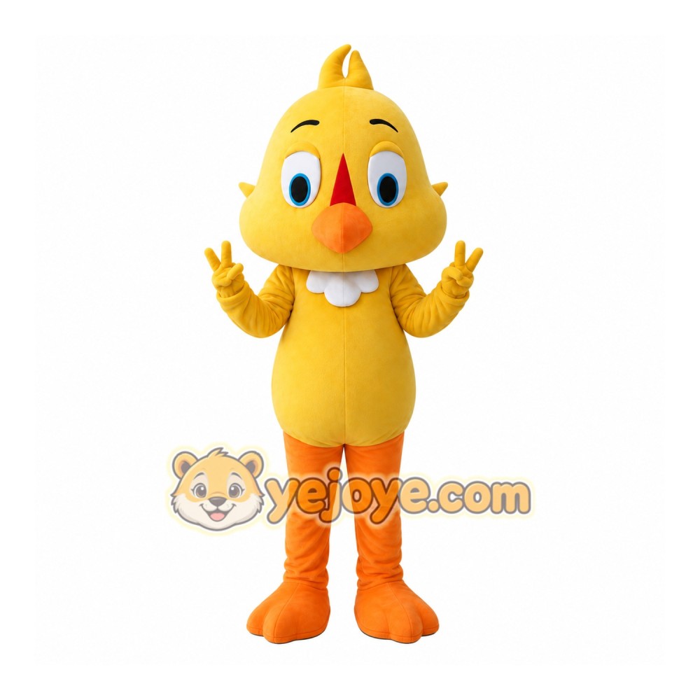 Cartoon Yellow Chick Little Birds Mascot Costume Cartoon Yellow Chick Little Birds Mascot Costume
