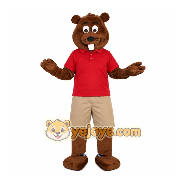 Castor Fiber Beaver Mascot Costume for Adult