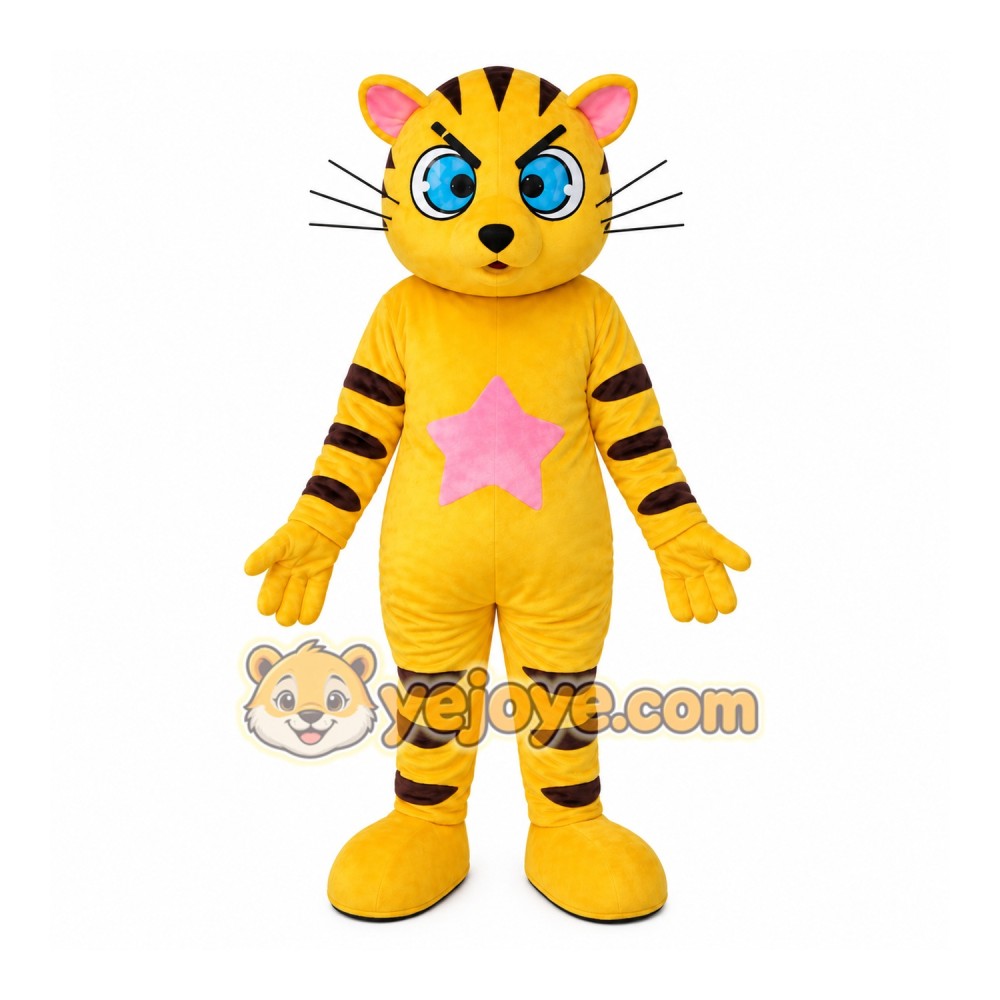 Cat Dapple Adult Cartoon Mascot Costume Cat Dapple Adult Cartoon Mascot Costume