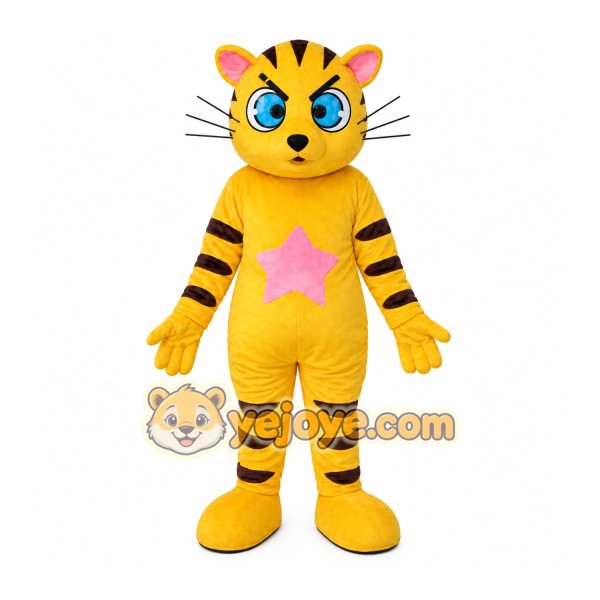 Cat Dapple Adult Cartoon Mascot Costume Cat Dapple Adult Cartoon Mascot Costume
