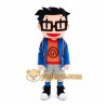 Character Adult Glasses Boy Mascot Costume Character Adult Glasses Boy Mascot Costume