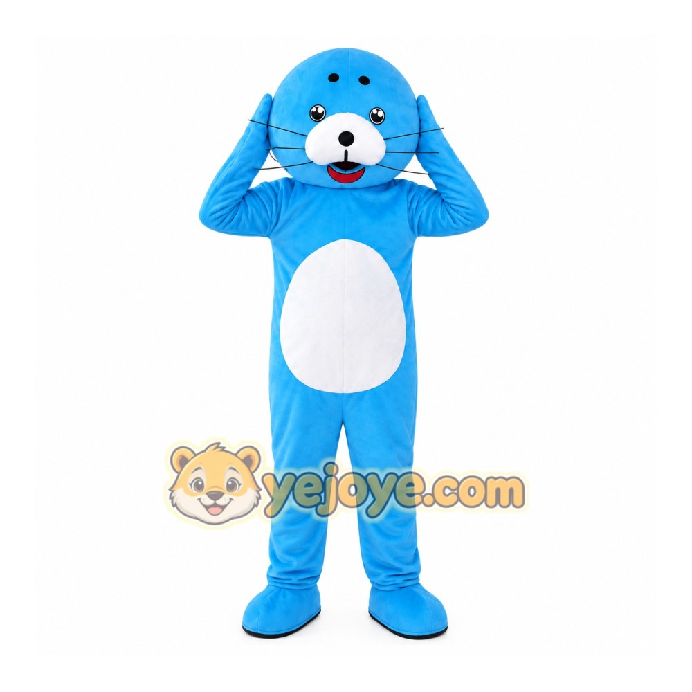 Blue Seal Mascot Costume Blue Seal Mascot Costume
