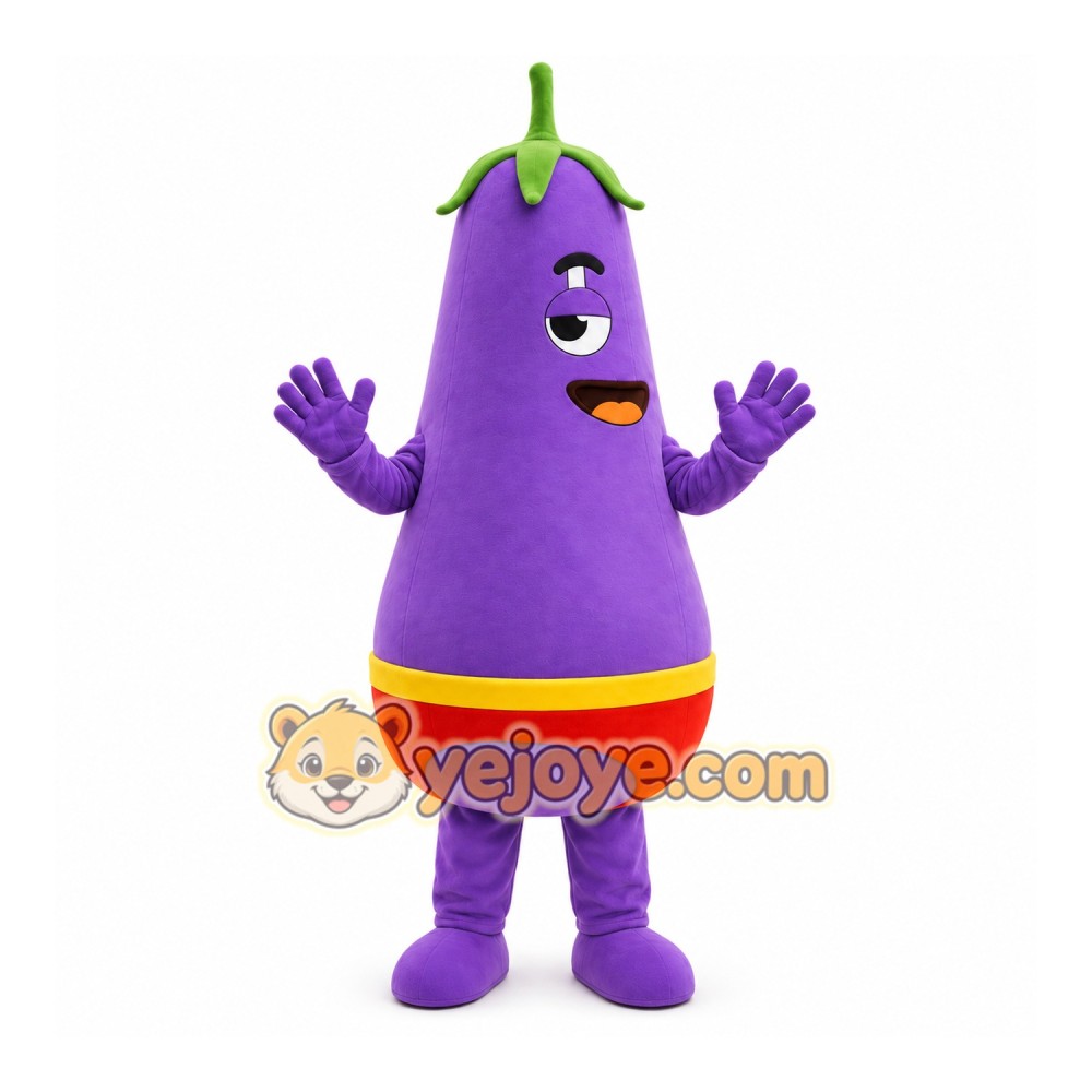 Chili Eggplant Mascot Costume Vegetables Cartoon Chili Eggplant Mascot Costume Vegetables Cartoon