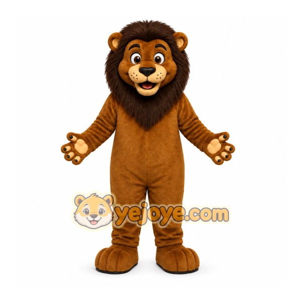 Brown Lion Mascot Costume