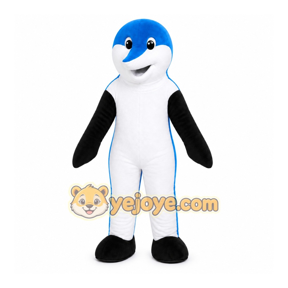 Clever Dolphin Mascot Costume Clever Dolphin Mascot Costume