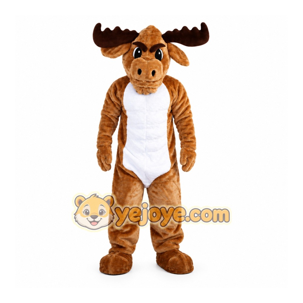 Brown Moose Mascot Costume