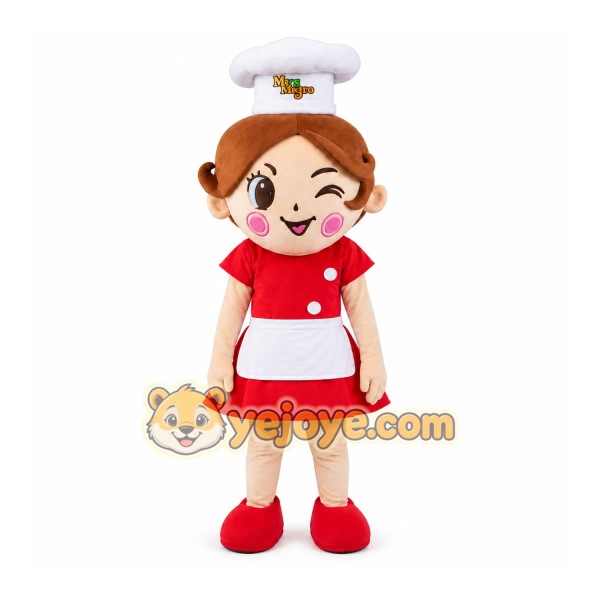 Cook Girl Mascot Costume For Adults