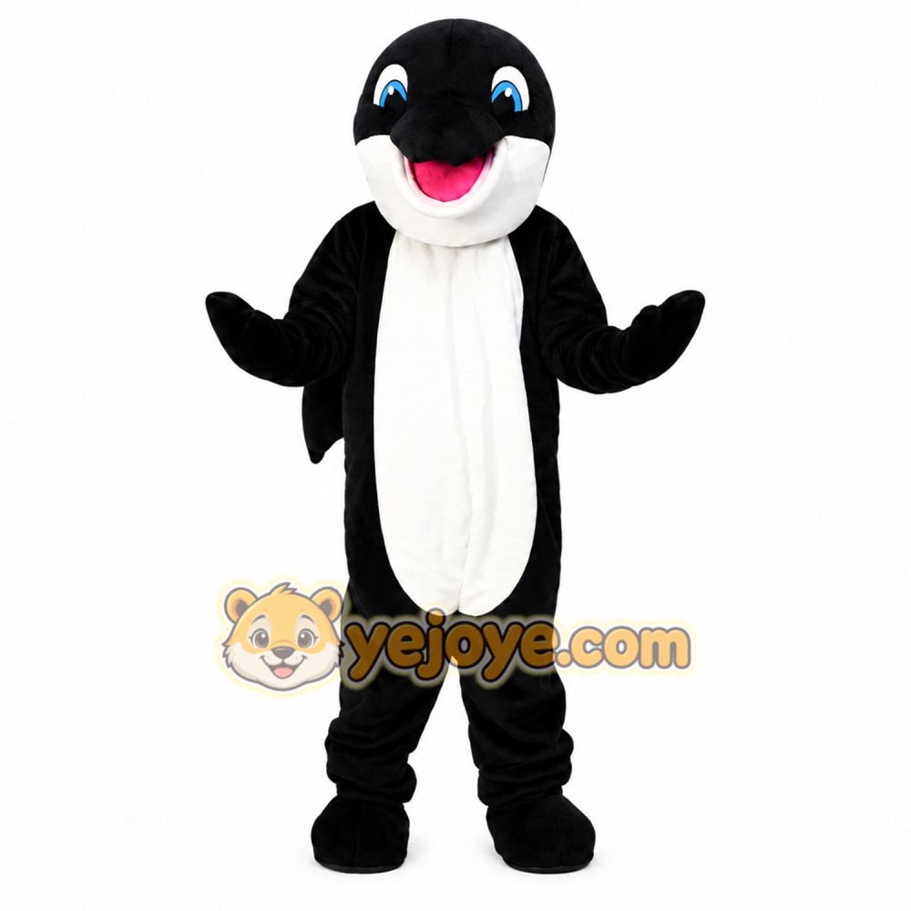 Dark Blue Dolphin Mascot Costume Dark Blue Dolphin Mascot Costume