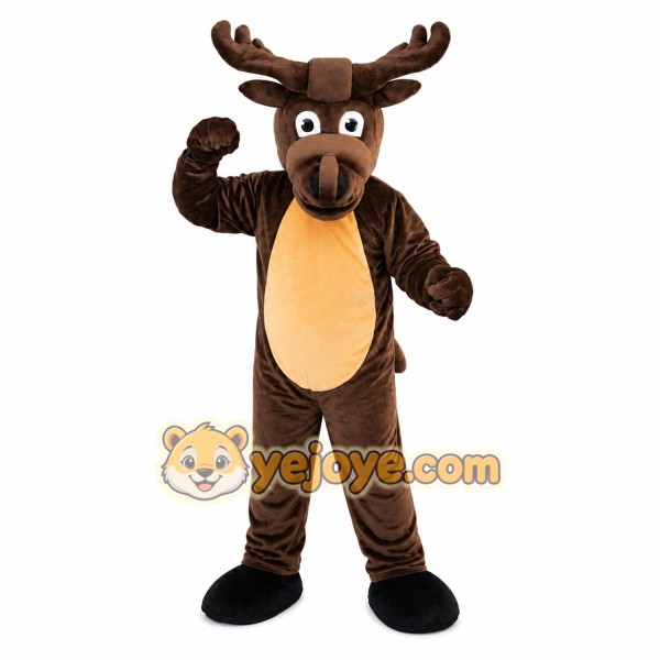 Dark Brown Elk Mascot Costume for Adult