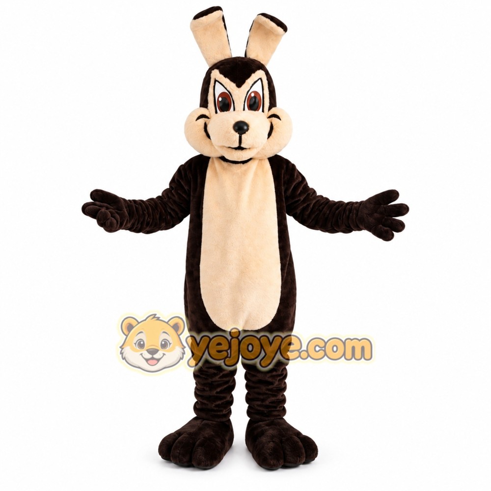 Dark Brown Wolf Mascot Costume Dark Brown Wolf Mascot Costume