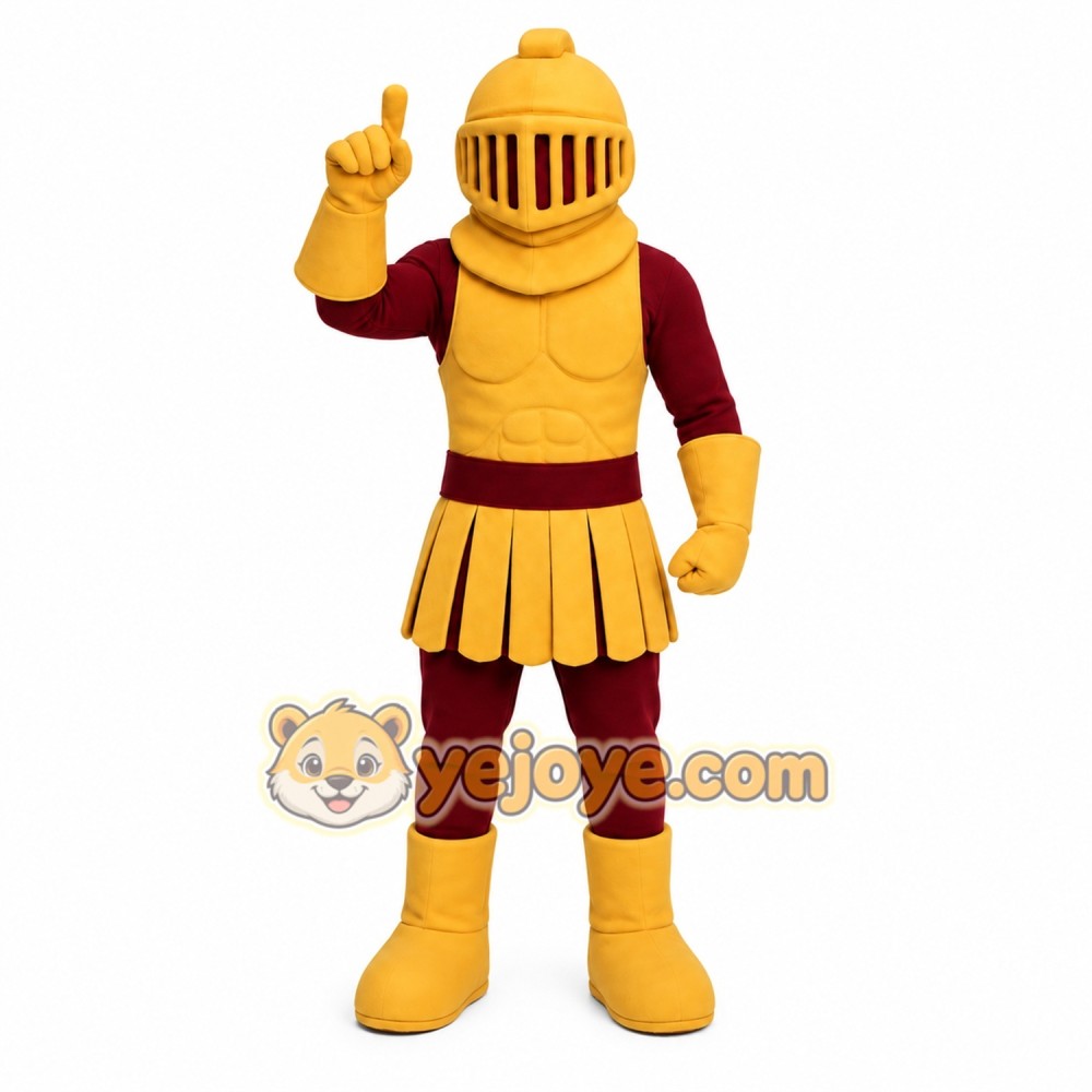 Dark Golden Knight Warrior Mascot Costume Spartan