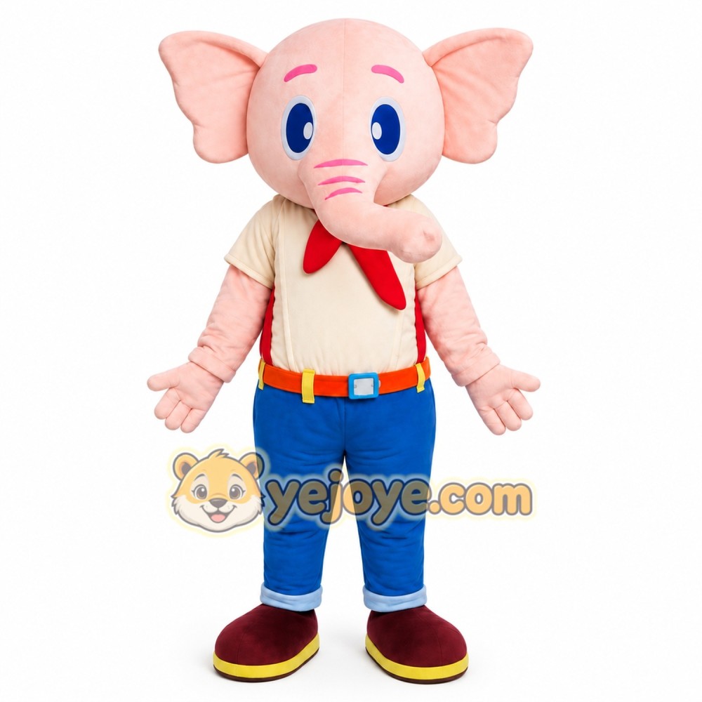 Deluxe Pink Elephant Mascot Costume Deluxe Pink Elephant Mascot Costume