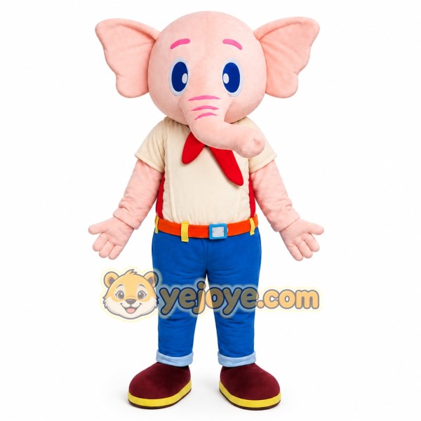 Deluxe Pink Elephant Mascot Costume