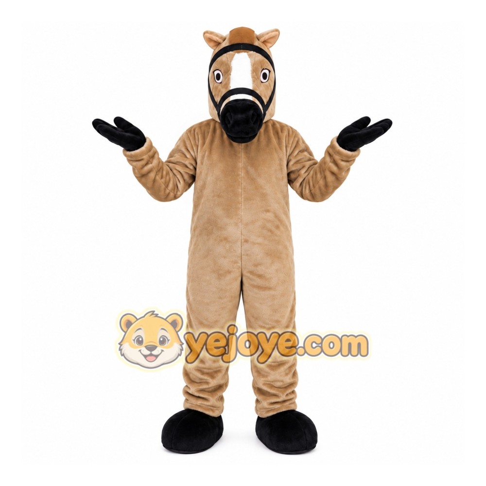 Brown Horse Mascot Costume Brown Horse Mascot Costume