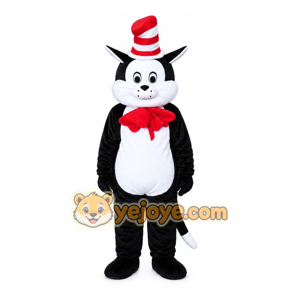 Dr. Seuss The Cat In The Hat Mascot Costume Dr. Seuss The Cat In The Hat Mascot Costume