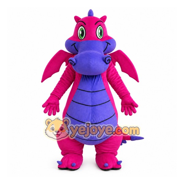 Pink and Purple Dragon Mascot Costume
