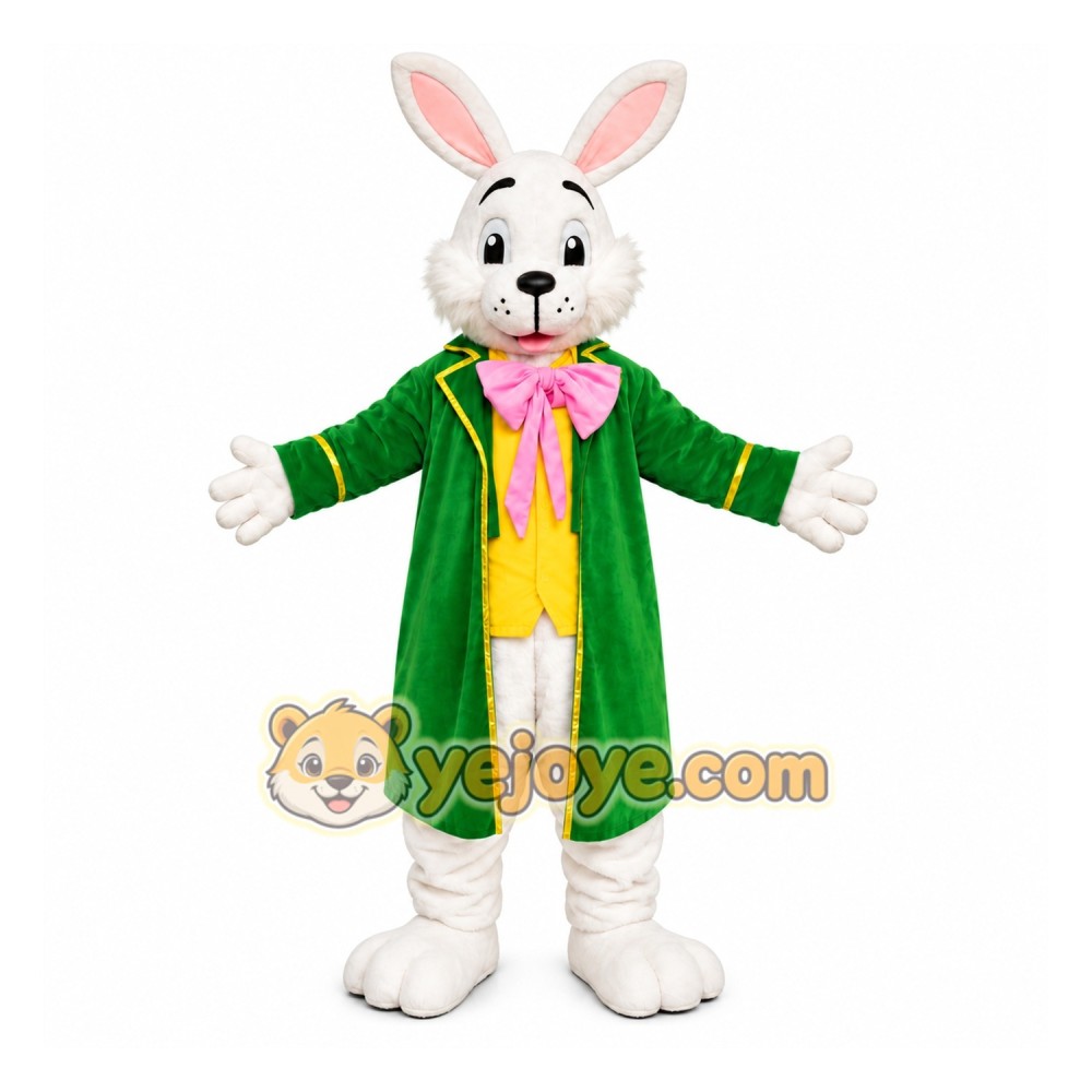 Easter Bunny Rabbit Mascot Costume With Coat Easter Bunny Rabbit Mascot Costume With Coat