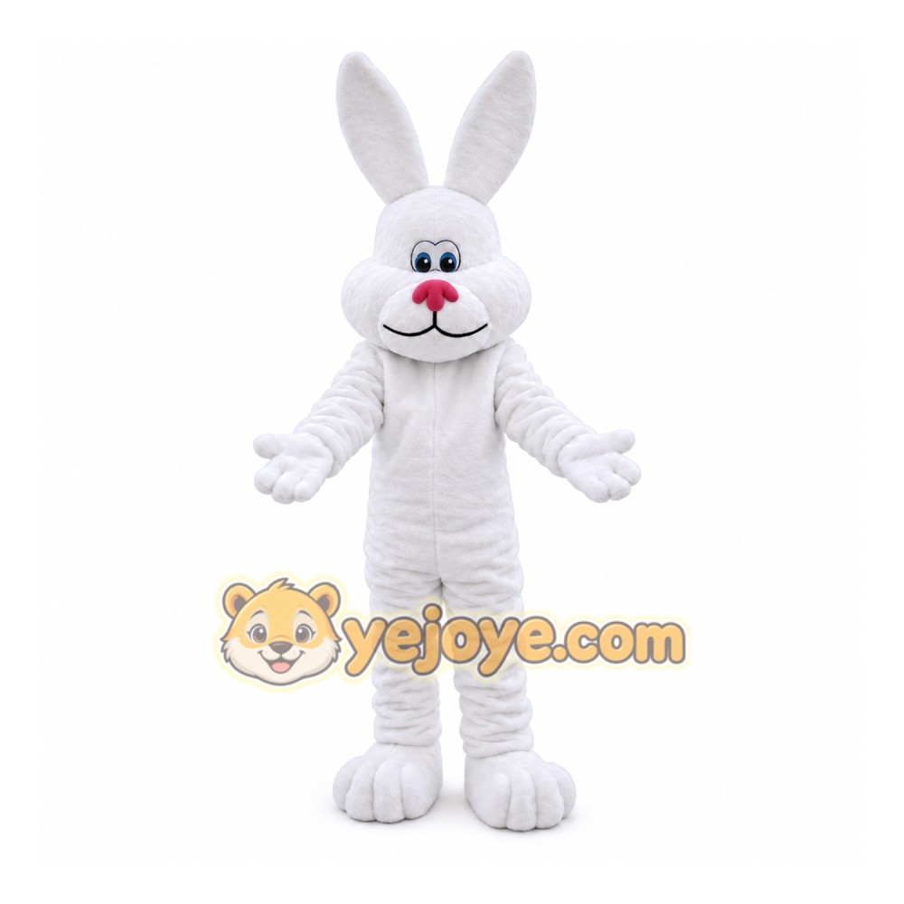 Easter Rabbit Mascot Costume White Bunny Bug Mascot