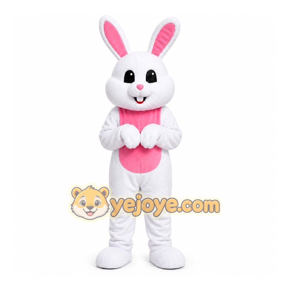 Easter White Bunny Mascot Costume Easter White Bunny Mascot Costume