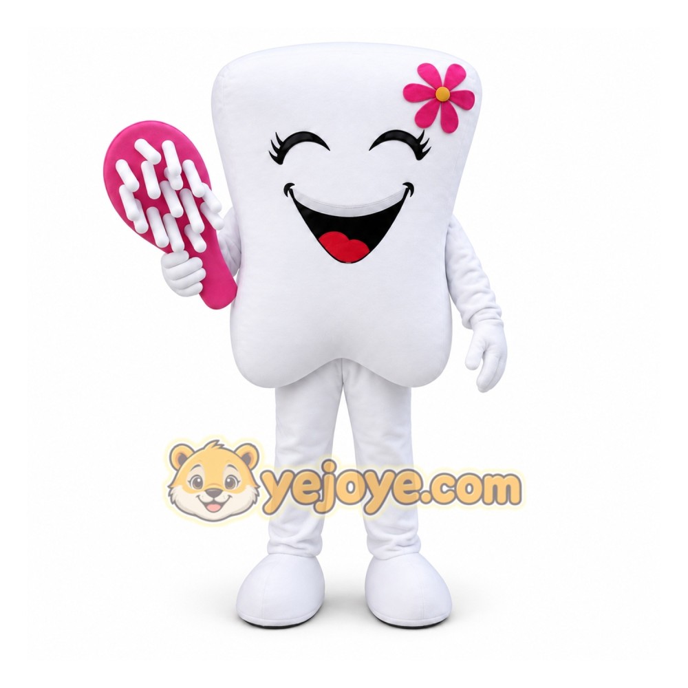 Female Tooth Teeth Toothbrush Mascot Costume Female Tooth Teeth Toothbrush Mascot Costume