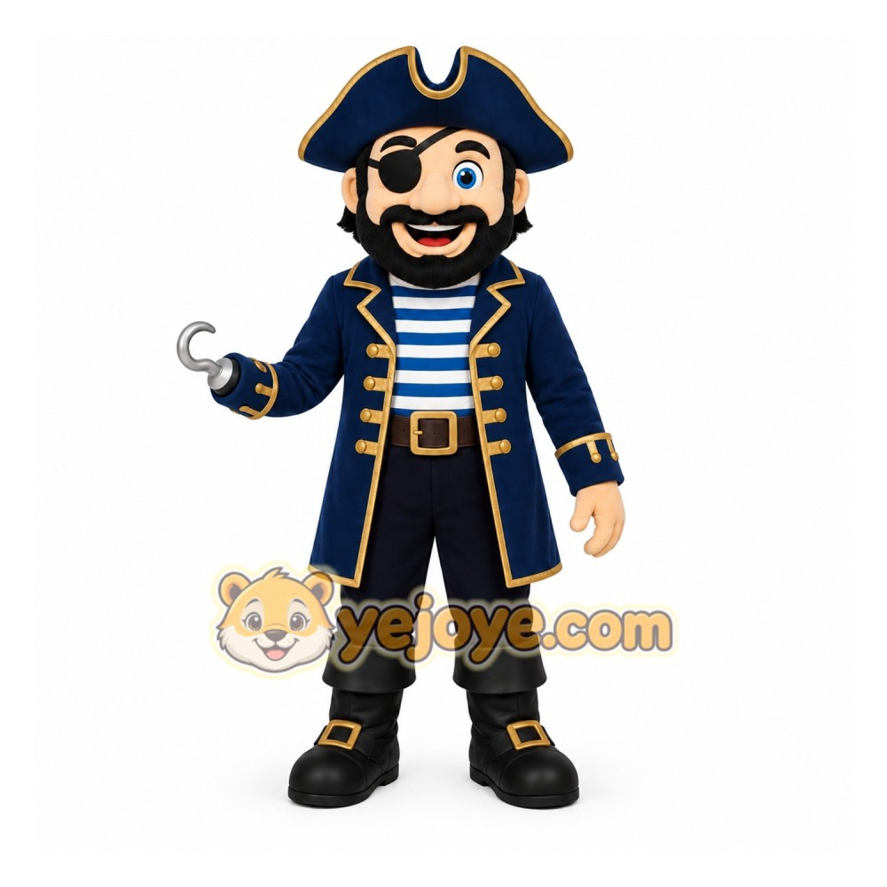 Pirate Captain Mascot Costume Pirate Captain Mascot Costume