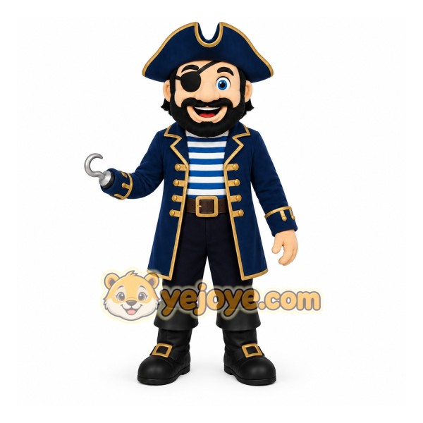 Pirate Captain Mascot Costume Pirate Captain Mascot Costume