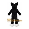 Adult Black Dog Fox Fancy Cartoon Mascot Costume Adult Black Dog Fox Fancy Cartoon Mascot Costume