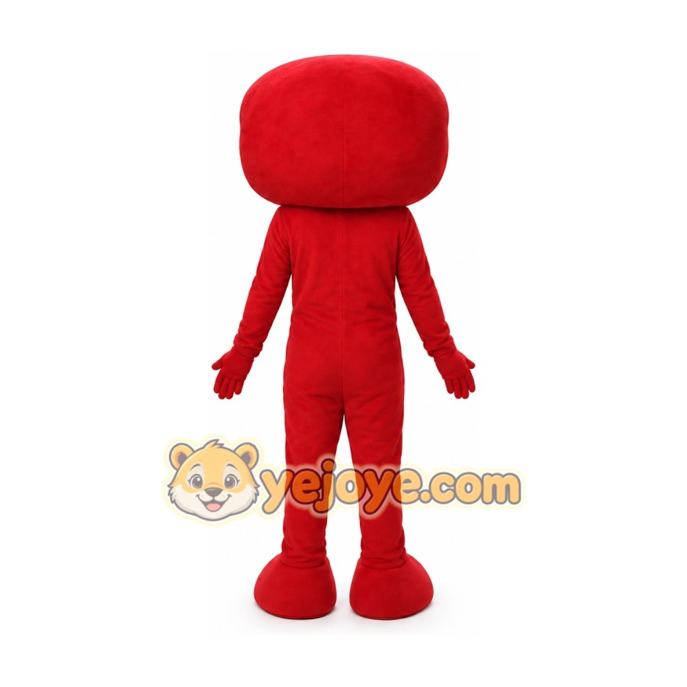 Adult Cartoon Red Big Mouth Doll Mascot Costume
