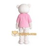 Adult Pink Coat Bear Mascot Costume Adult Pink Coat Bear Mascot Costume