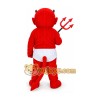 Adult Red Boy With Fork Mascot Costume Adult Red Boy With Fork Mascot Costume