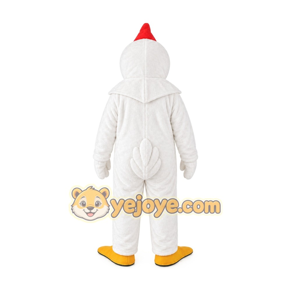 Adult White Chicken Mascot Costume Adult White Chicken Mascot Costume