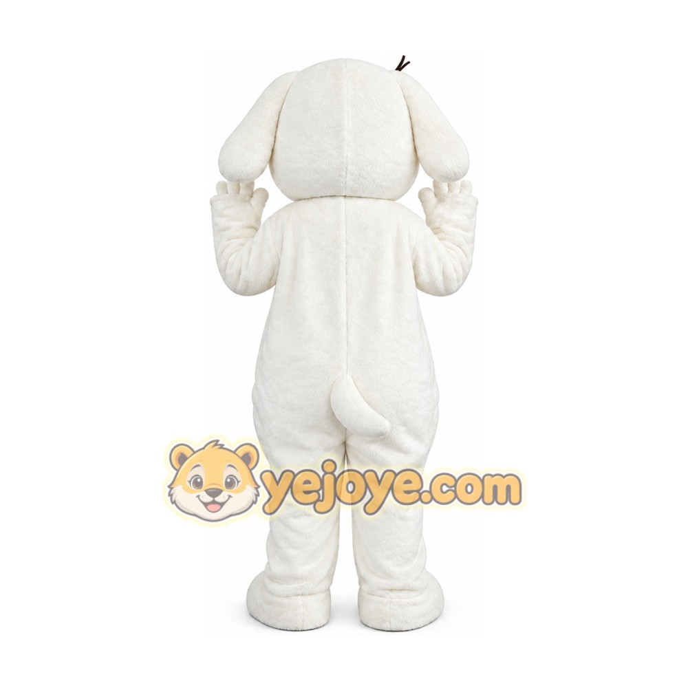 Adult White Dog Cartoon Mascot Costumes Adult White Dog Cartoon Mascot Costumes