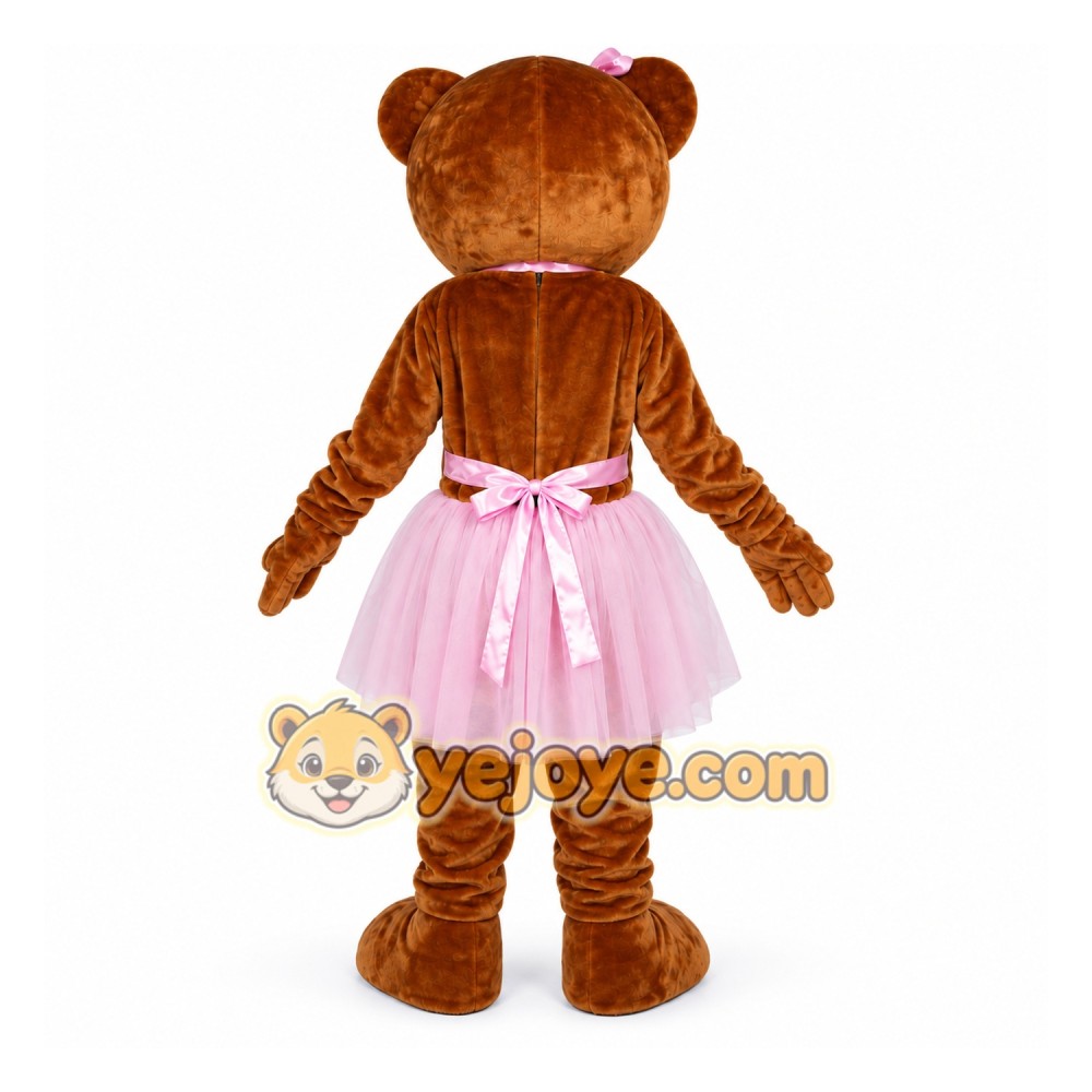Funny Girl Teddy Bear Mascot Costume