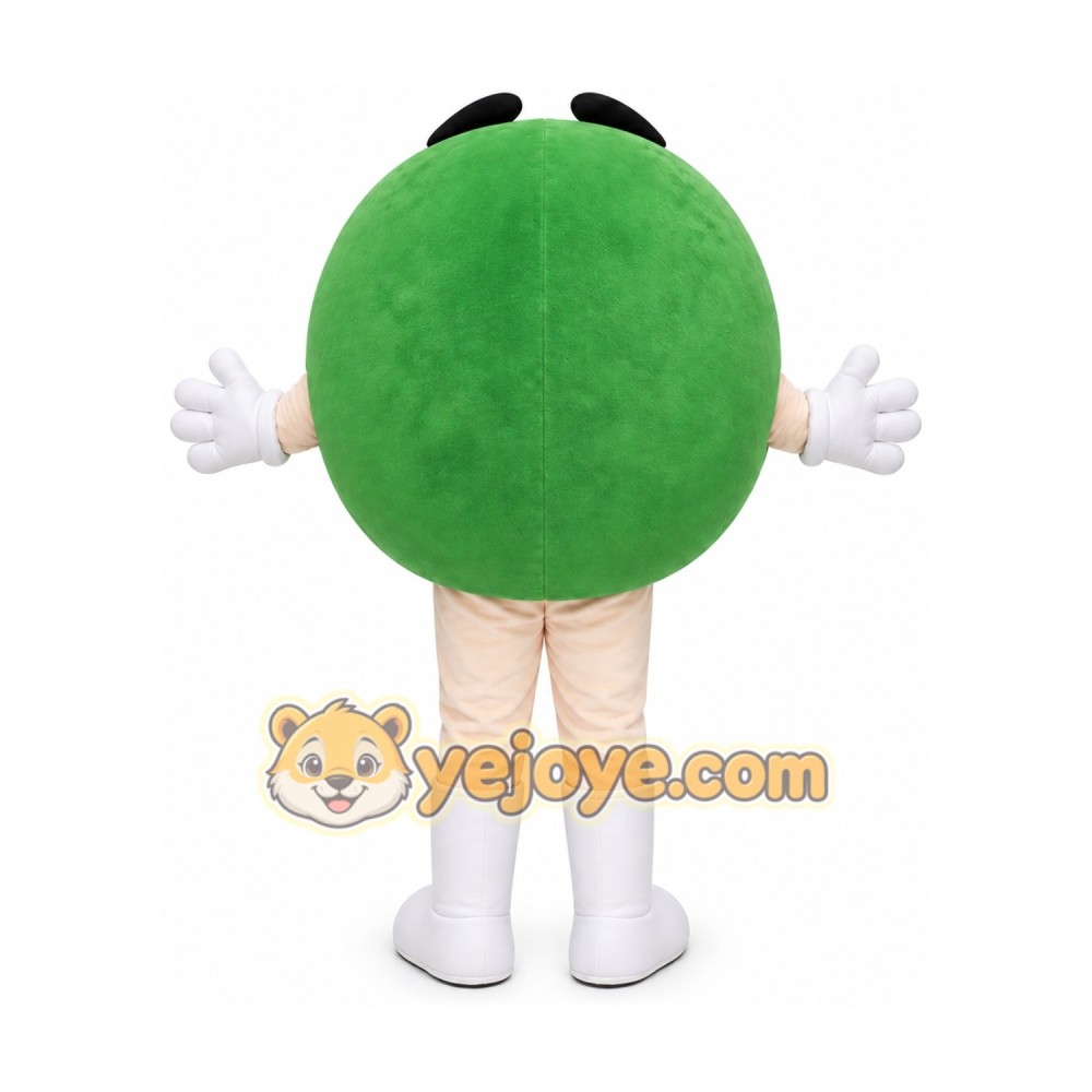 Funny Green M M Bean Mascot Costume Funny Green M M Bean Mascot Costume