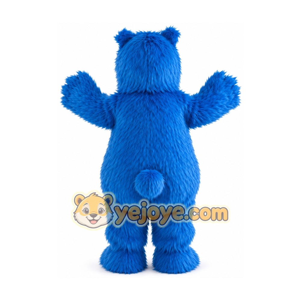 Furry Blue Bear Mascot Costume Furry Blue Bear Mascot Costume