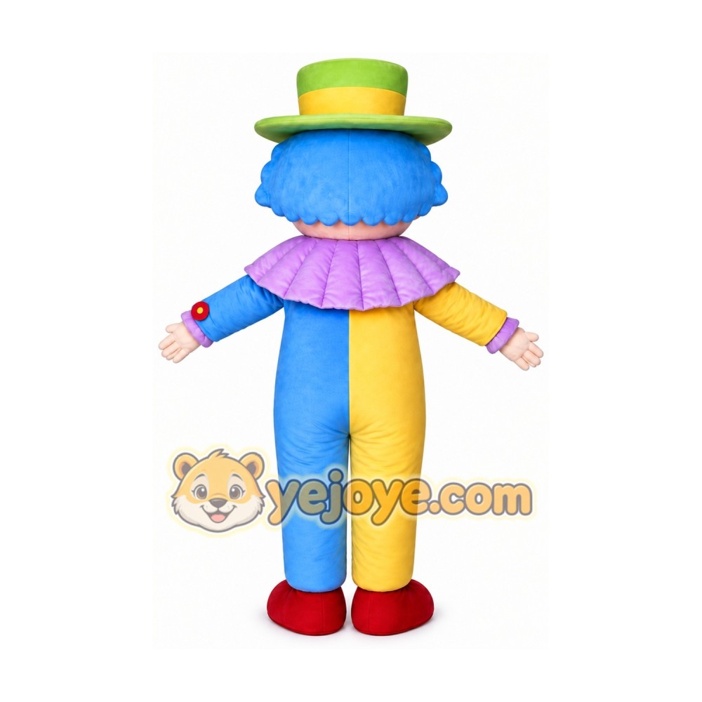 Giant Blue Clown Mascot Costume