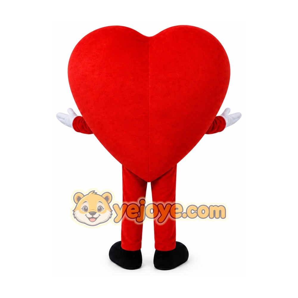 Giant Red Heart Mascot Costume