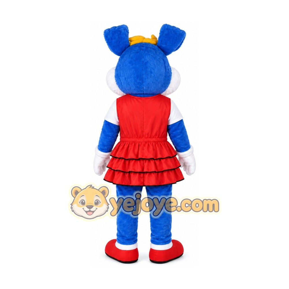 Girly Bunny Rabbit Mascot Costume Cartoon Character Girly Bunny Rabbit Mascot Costume Cartoon Character