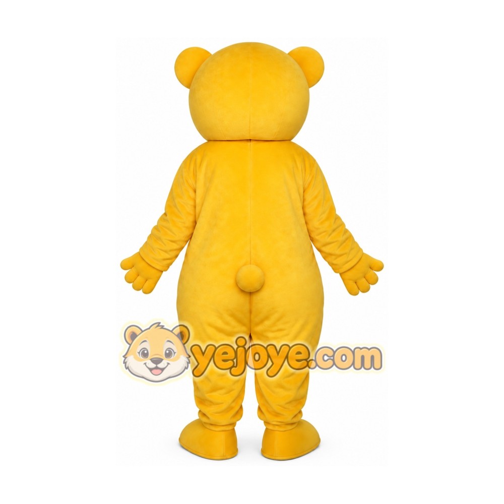 Golden Yellow Teddy Bear Mascot Costume Adult Cartoon Golden Yellow Teddy Bear Mascot Costume Adult Cartoon