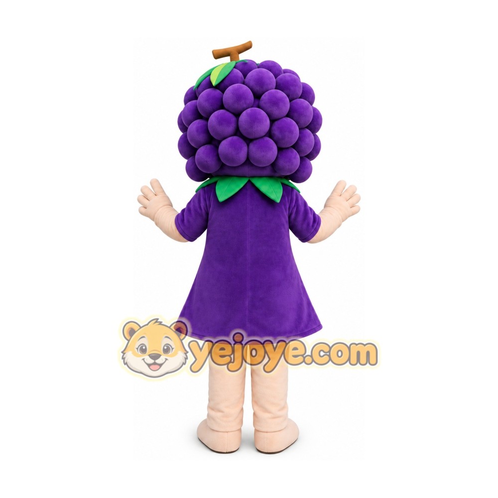 Grape Girl Mascot Costume Fruit Cartoon Character Costume