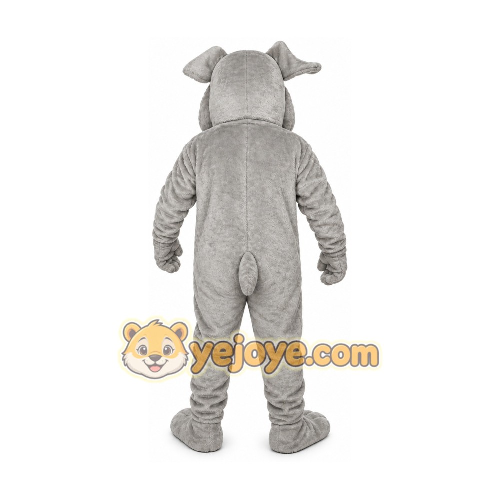 Gray Bulldog Mascot Costume