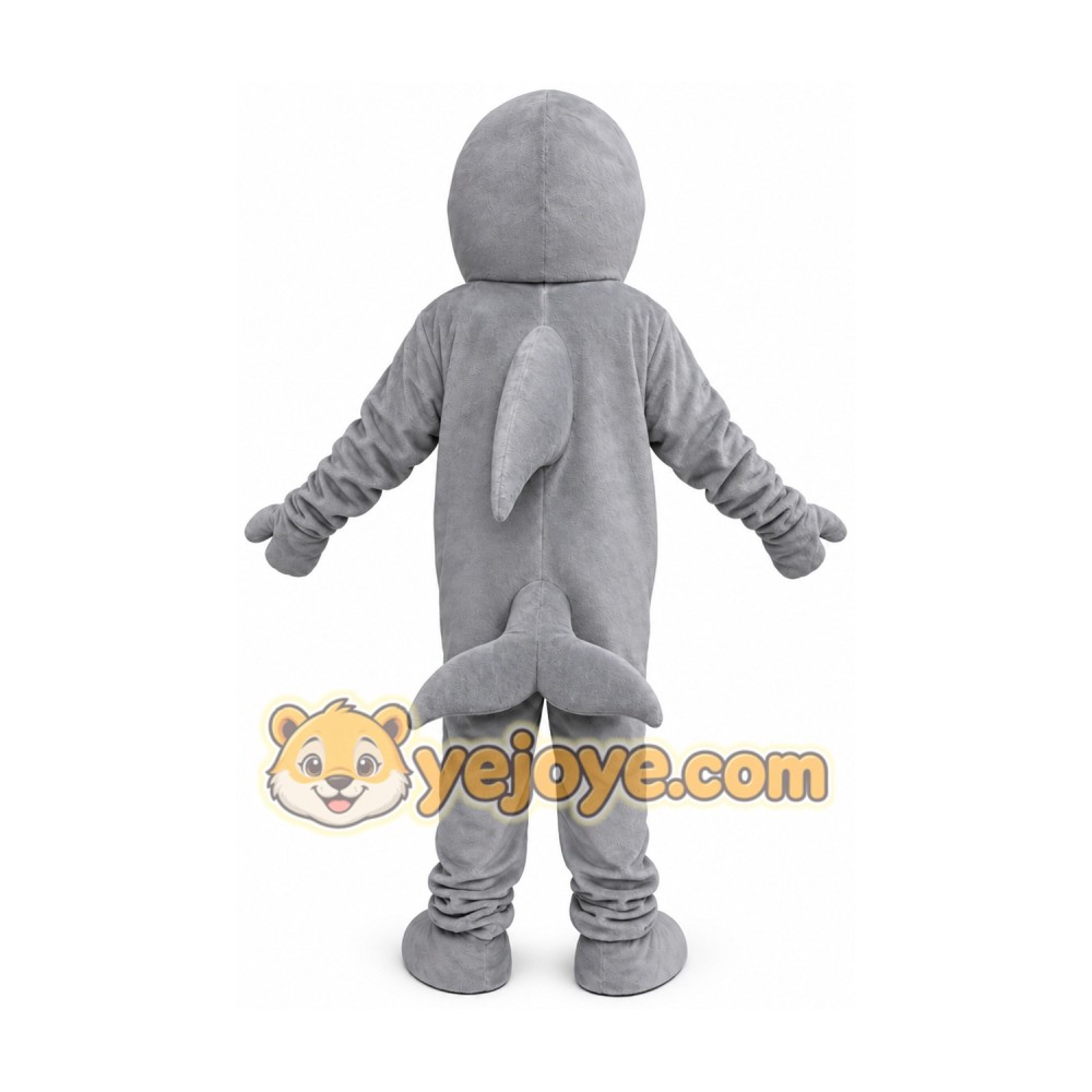 Gray Dolphin Mascot Costume Gray Dolphin Mascot Costume