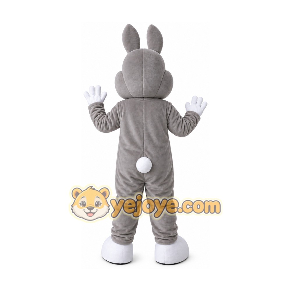 Gray Easter Bunny Rabbit Mascot Costume Gray Easter Bunny Rabbit Mascot Costume