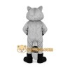 Gray Raccoon Mascot Costume Cartoon Character Outfit Suit