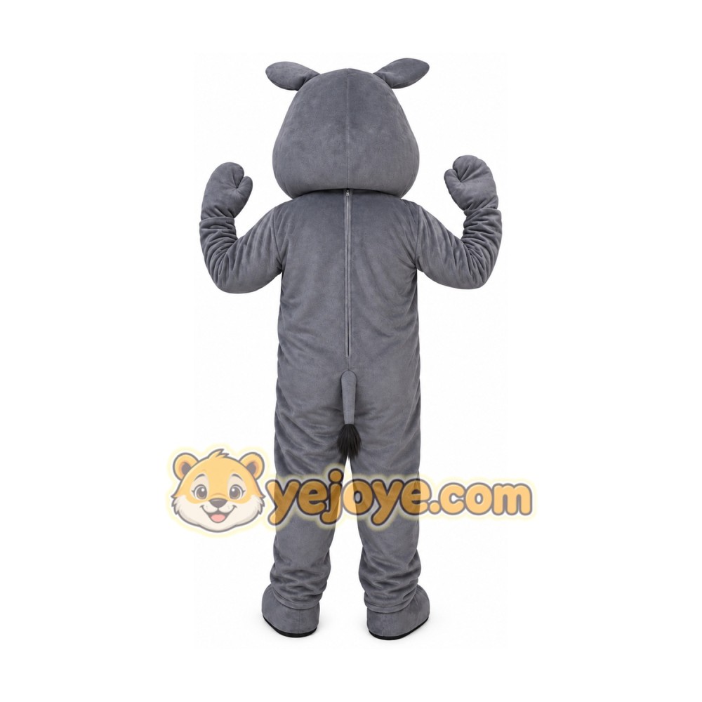 Gray Rhinoceros Mascot Costume Gray Rhinoceros Mascot Costume