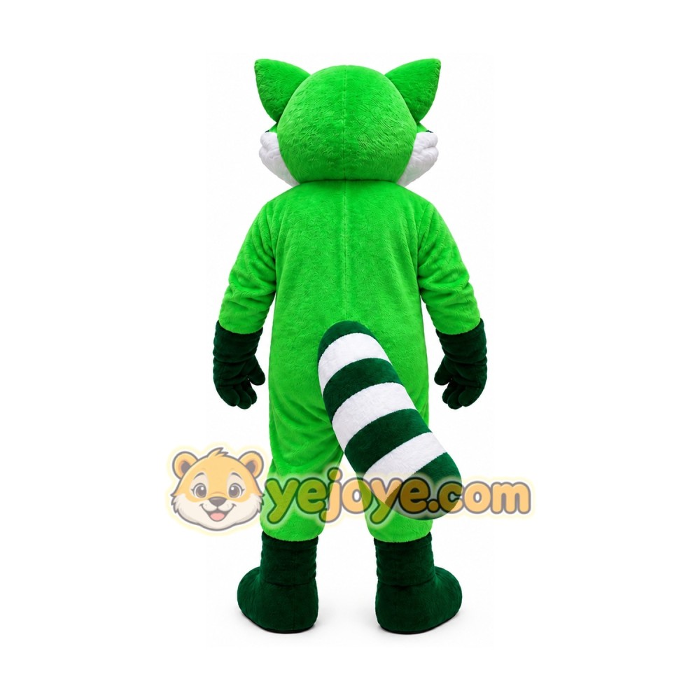 Green Raccoon Mascot Costume