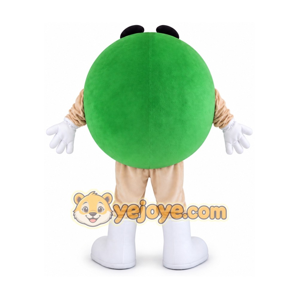 Green Chocolate Beans Mascot Costume Green Chocolate Beans Mascot Costume