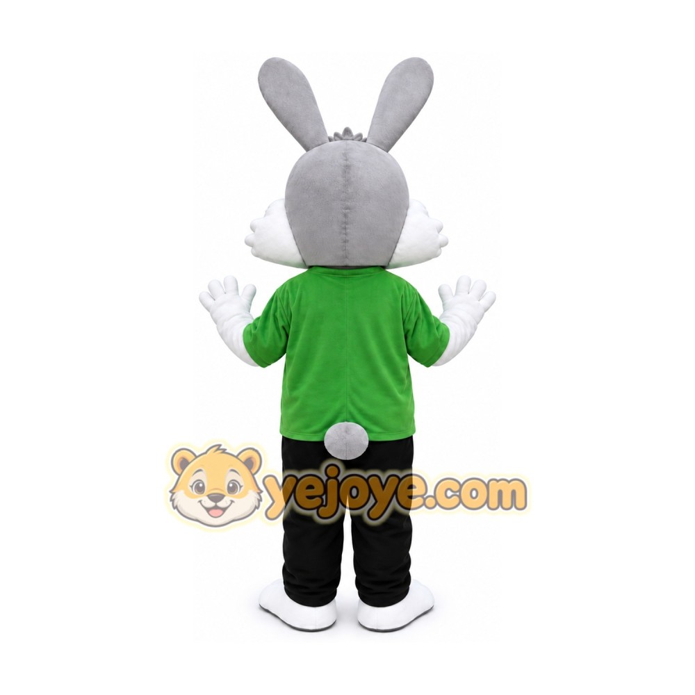 Green Coat Easter Bunny Rabbit Mascot Costume Green Coat Easter Bunny Rabbit Mascot Costume