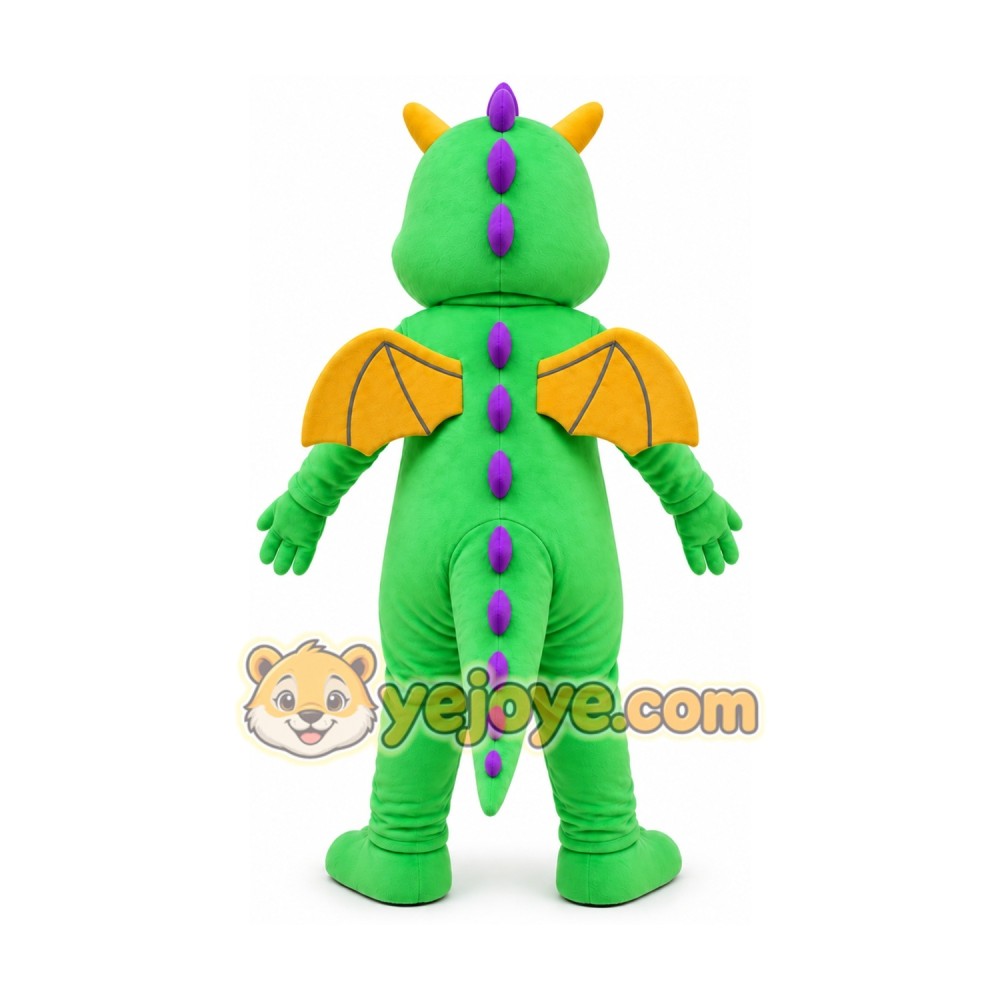 Green Dragon Cartoon Mascot Costume Green Dragon Cartoon Mascot Costume
